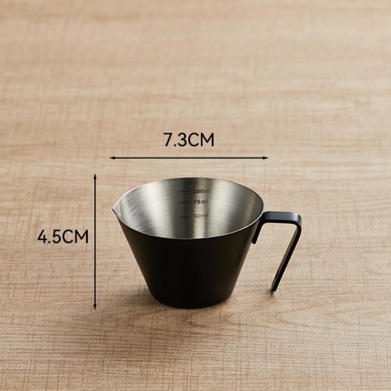 

304 Stainless Steel Coffee Extraction Cup with Scale Small size (100ml) чорний