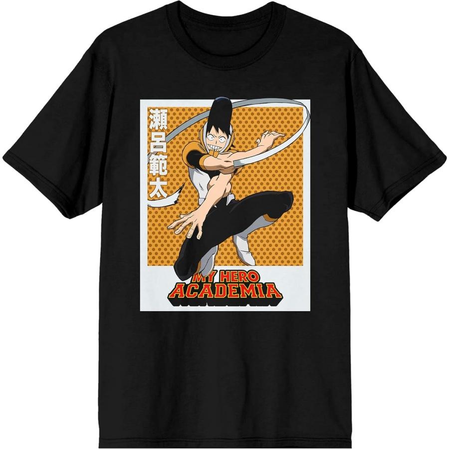 Bioworld My Hero Academia Anime Hanta Sero Kanji Text Mens Black Graphic Tee S