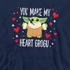 Star Wars Unisex Adult You Make My Heart Grogu Star Wars Long-Sleeved Hoodie