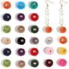 20pcs Plush Fur Covered Ball Beads Charms Multicolor Pompom Pendant For DIY Jewelry Making Necklace Bracelet Earring Accessories