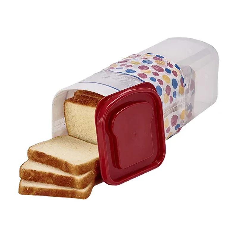 

Rectangular Bread Box With Handle Translucent Cake Container Packaging Box Storage Case For Dry Fresh Foods Loaf Cake Keeper