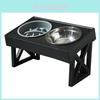Stainless Steel Pet Elevated Feeder With Slow Feed Bowl For Small Pets And Comfort