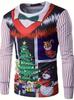 Merry Christmas Pattern Santa Claus 3D Print T-Shirt Men Women Long Sleeve O-Neck T Shirts Oversized Harajuku Top Kid Clothing