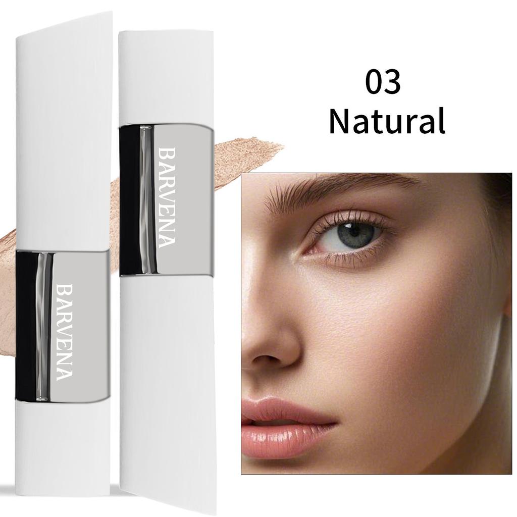 Ivory White 2 In 1 Color Changing Foundation Stick Lightweight Moisturizing Matte Transparent Natural Makeup