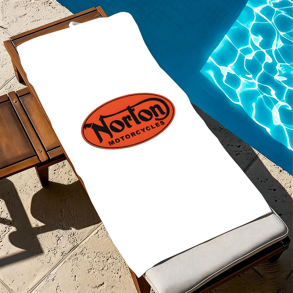 N-Norton Motorcycles-S Towel Microfiber Beach Towel, Quick-Dry, Sand-Free, Ultra-Fine Fiber, Super Soft.