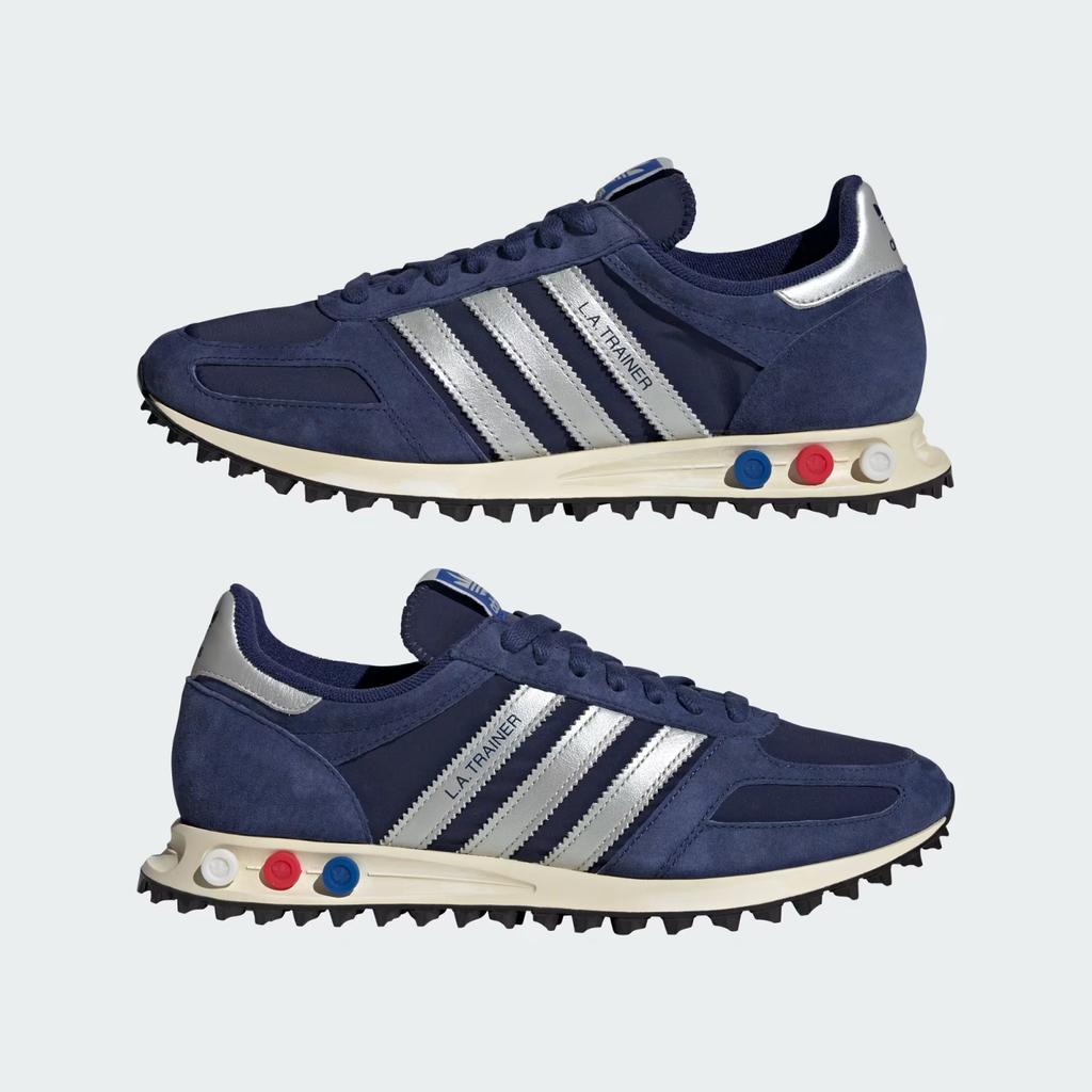 JR7171 Adidas Originals LA Trainer OG Dark Blue Silver Metallic Off White (Men's
