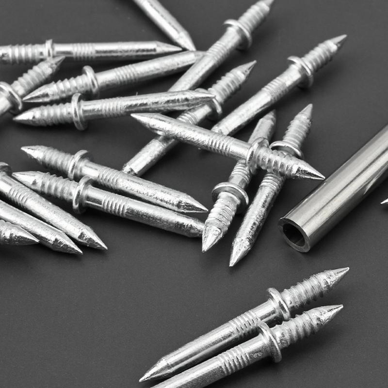 100 SZTUK Gwoździ ze Stali Węglowej do Bezszwowej Instalacji Listew Przypodłogowych Wysoka Wytrzymałość Jednogłowicowe Dwukierunkowe Okucia Gwoździe Niepozostawiające Śladów