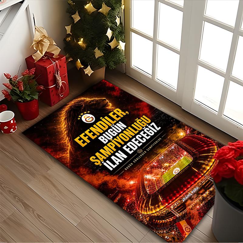 1pc Galatasaray SK Printed Chair Rug for Home Office Use, Living Room Kitchen Game Room Area Carpet