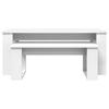 Coffee Table Set 2 Pieces White 100 X 50 X 42 Cm Engineered Wood