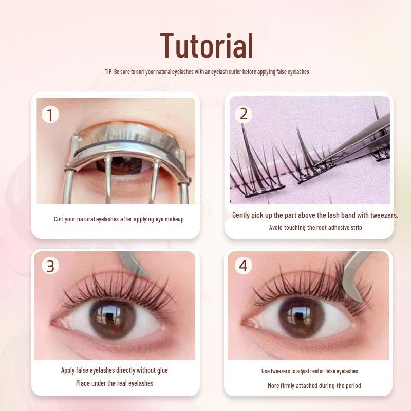 Yu Xiaoya Large Capacity Easy-Apply No-Glue Three-Step Natural False Eyelashes