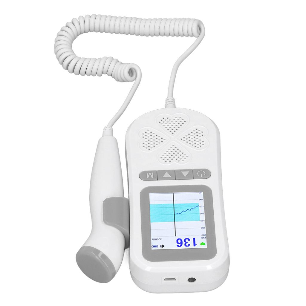 Fetal Heartbeat Monitor 3 Modes Accurate Measurement Noise Reduction Heart Detector with Charging Line