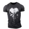 Tricou pentru gimnastică Bărbați Tricou cu mâneci scurte cu imprimeu de cranii Tricou pentru antrenament de vară Tricou casual Streetwear Hanorac pentru bărbați cu gâtul O Îmbrăcăminte de jogging