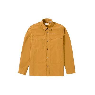 Einfarbige Outdoor-Freizeit-Poloshirts mit Logostickerei für Herren Hemden Weizen A6895-P47