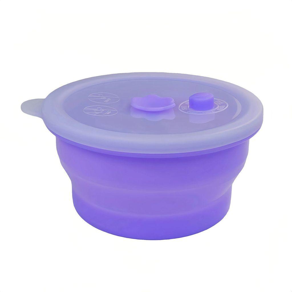 Silicone Food Storage Container With Foldable Design For Refrigerator Organization And Freshness