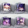 Raiden Shogun Genshin Impact Pillow Case Soft Cushion Cases for Farmhouse Sofa Decor Home Decorations and Protector Pillow Case