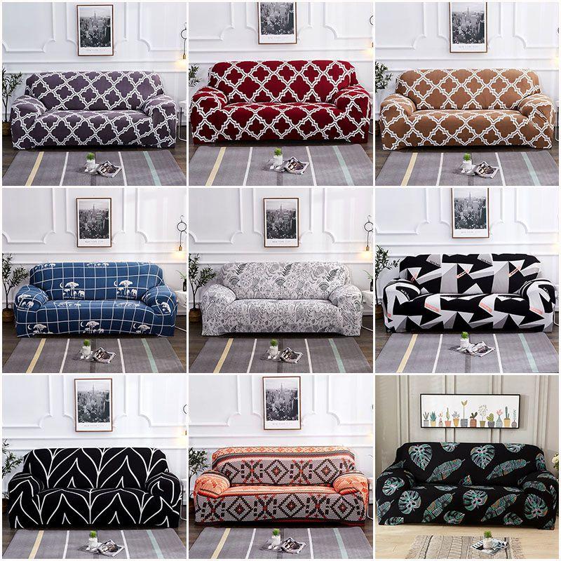 Slipcover 1234 Elastic Seater Stretch Sofa Covers Couch Protector Red Black