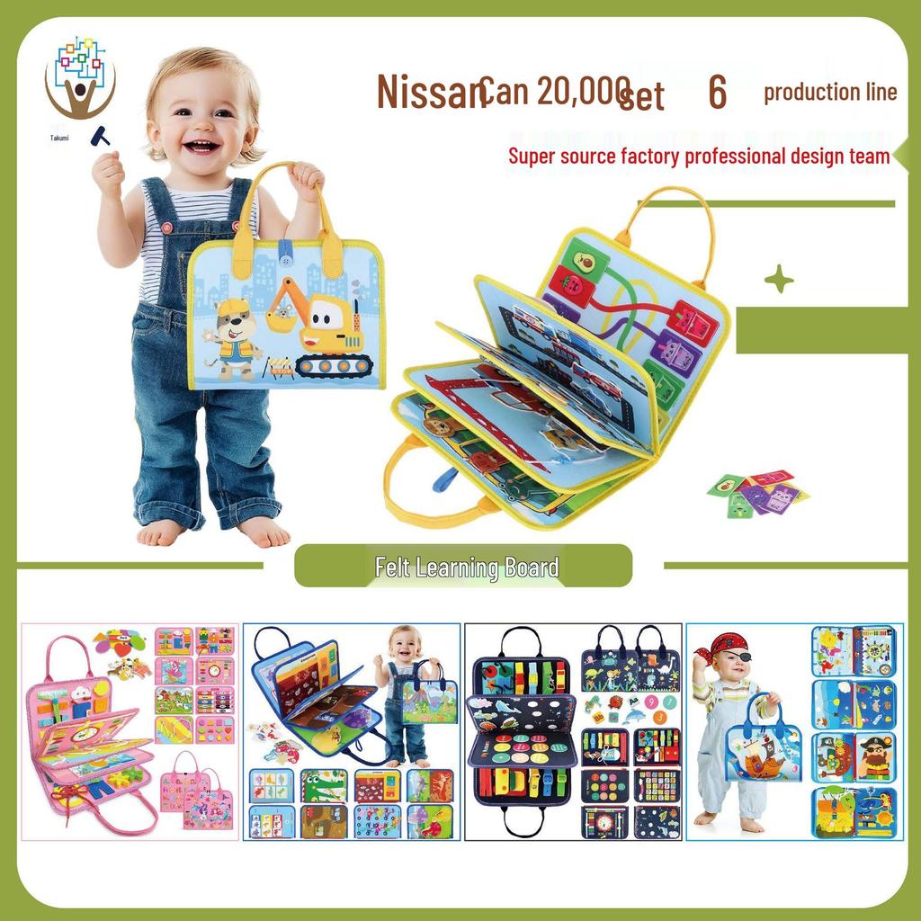 Quadro de Aprendizagem de Feltro para Educação Infantil Montessori Transfronteiriça com Certificação CPC CE