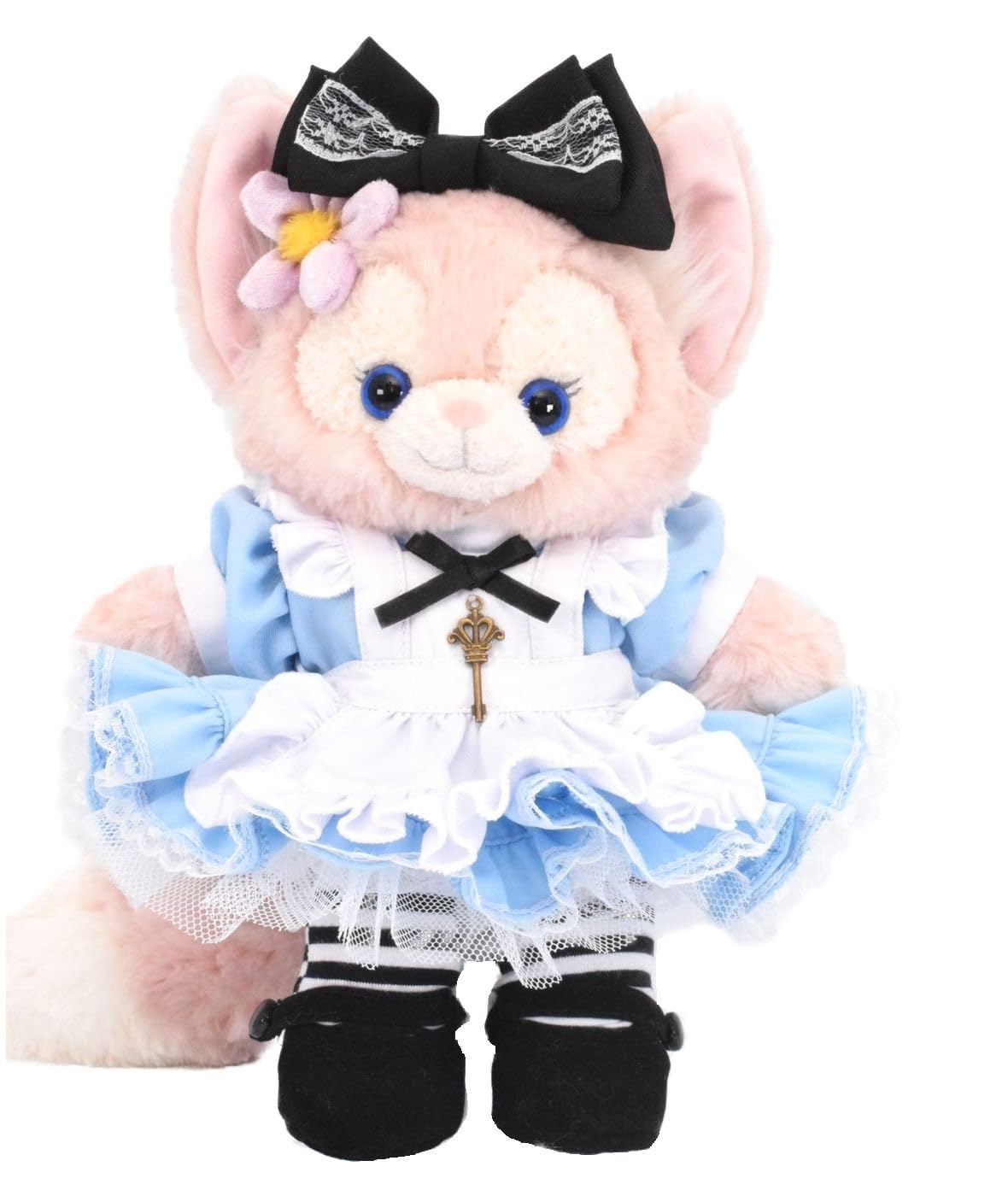 

Плюшевый мишка Алиса в Стране чудес, Лина Белль, Костюм для переодевания, Небесно-голубой, Без тела, Совместим с наплечной сумкой