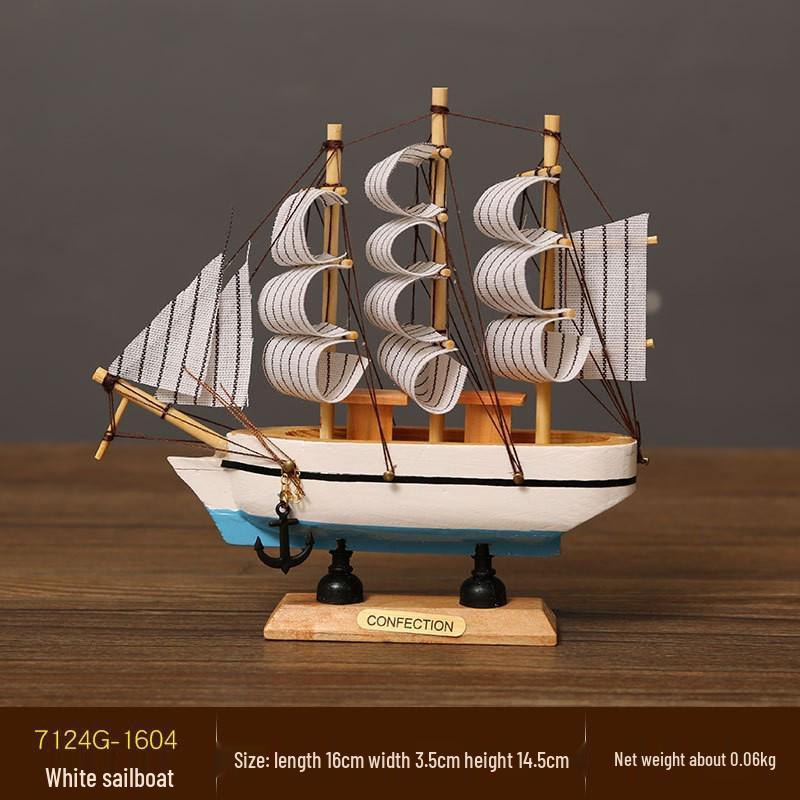 Ocean Style Mediterranean Desktop Wooden Jewelry and Candy Storage Box