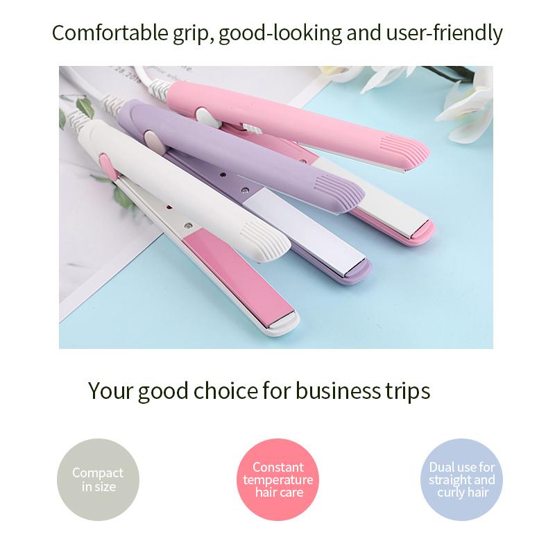 Portable Mini Hair Curler 190°C 10 Second Rapid Heating Constant Temperature Ceramic Plate for Curling and Straightening