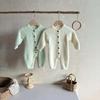 Infant Plush Knit Romper - Warm, Long Sleeve Sweater for Newborn Baby Boys & Girls