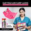 Nursing Clipboard with Nursing and Medical Edition Cheat Sheets 3 Layers Aluminum Foldable Nurse Clip Board Nursing Student Essentials - Foldable