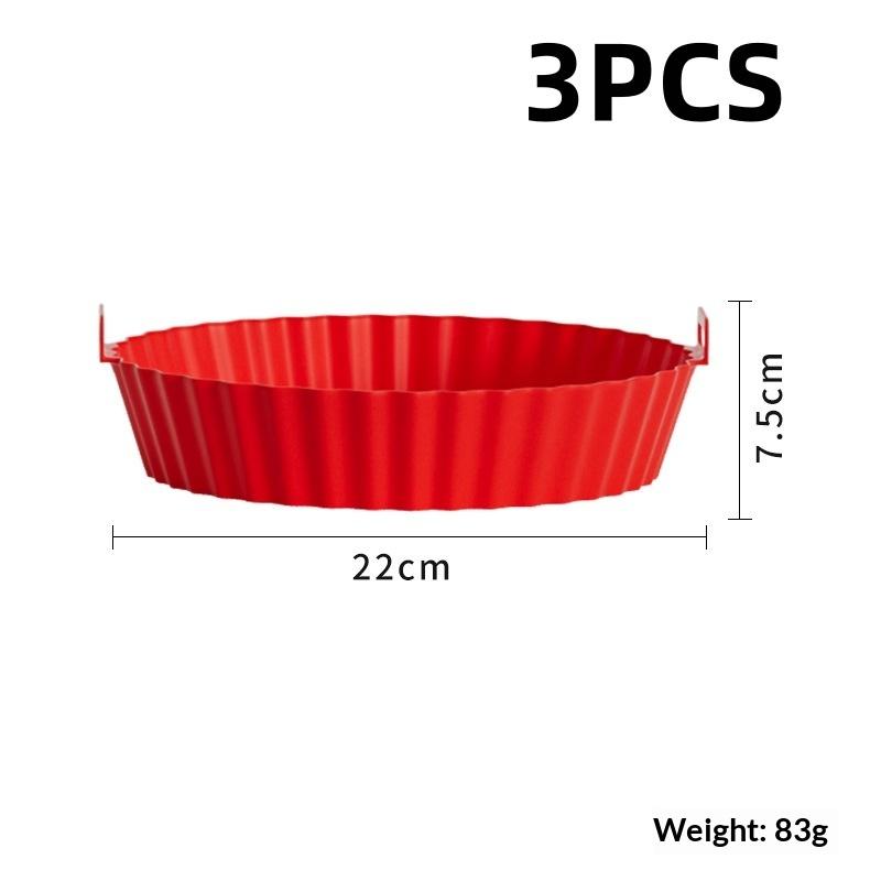 1/3/6Pcs 450°F Silicone Non-Stick Dual Texture Dishwasher Safe Crispy/Steam Cooking Baking Tray Air Fryer Mats