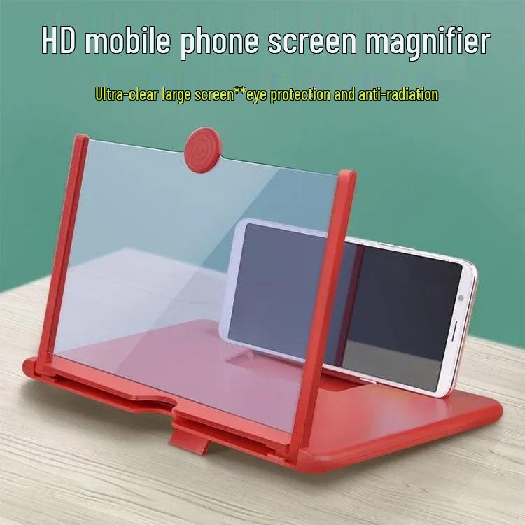 3D HD Phone Screen Magnifier with Stand - Anti-Blue Light Amplifier for Watching Videos