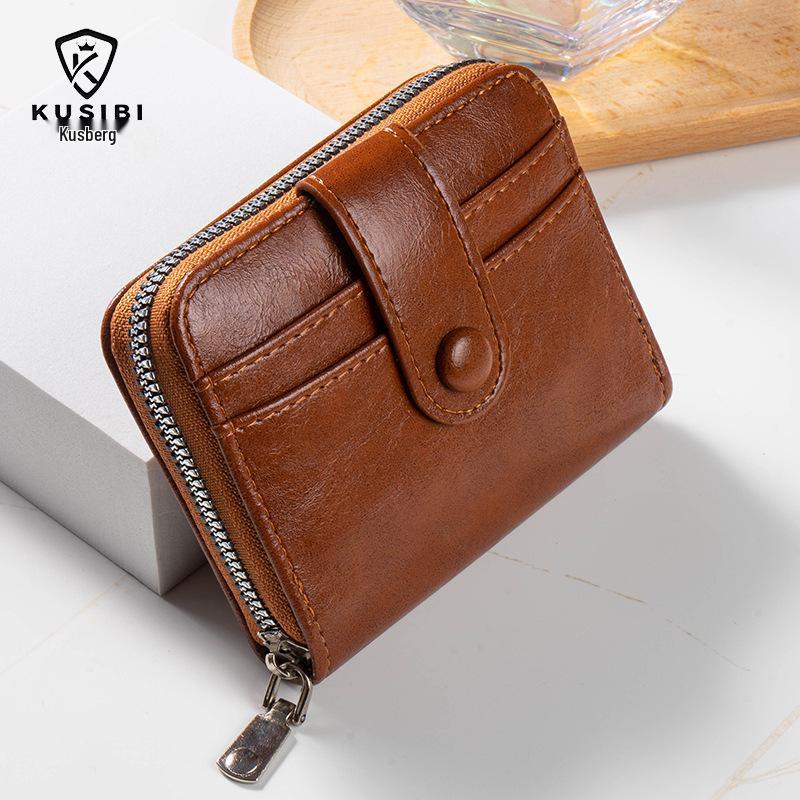 Unisex Zippered Multi-Card Wallet & Coin Purse