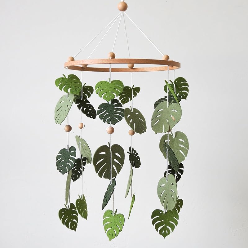 Green Leaf Mobile for Crib Mobile Forest Baby Mobile Green Forest Nursery décor зелёный