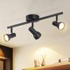 Ceiling Spotlight - NETTLIFE - 3 Lights - Black - Metal - GU10 Adjustable 350°