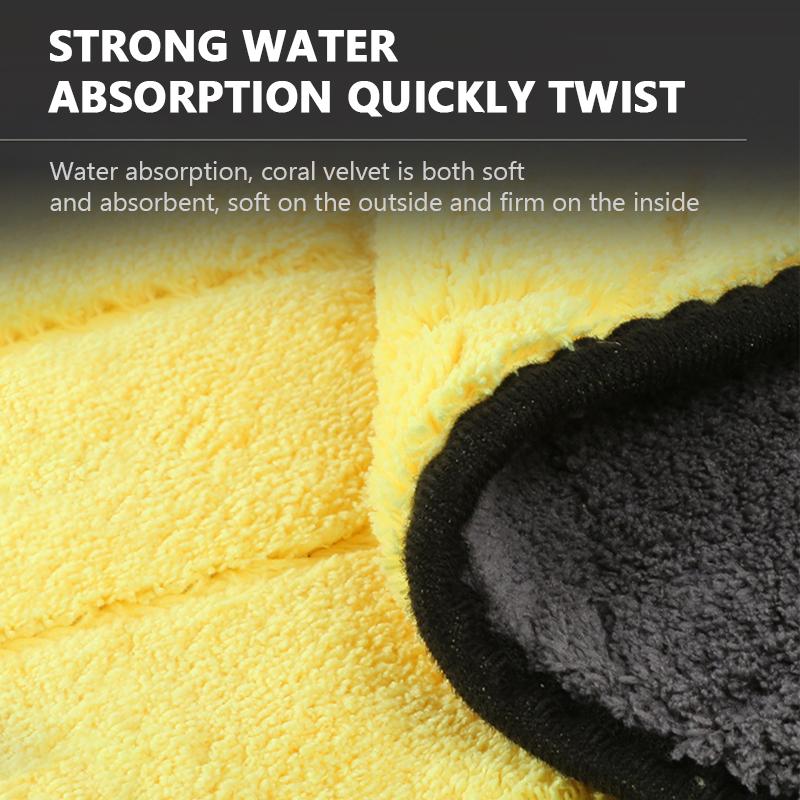 SEAMETAL 800GSM Car Microfiber Cleaning Towel Super Absorbent Drying Auto Detail Clean Towel 1PC