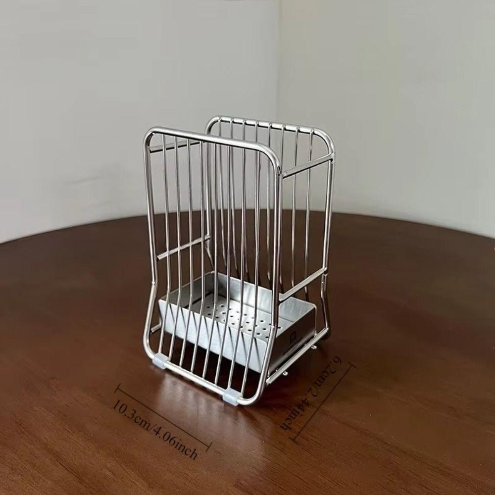 Large Capacity Stainless Steel Chopstick Bucket Moisture-proof Cutlery Drying Basket Home Use