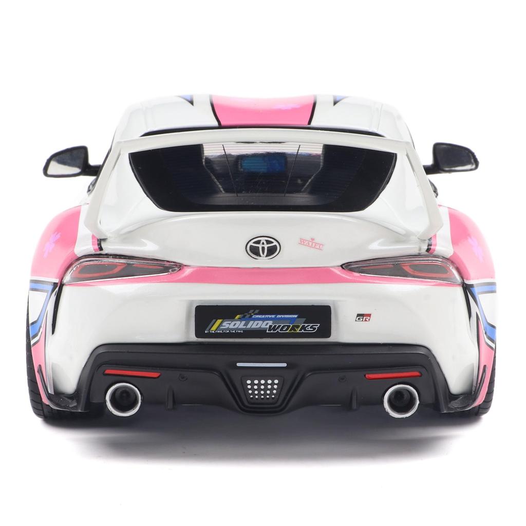 SOLIDO Toyota GR Supra Solido Works Itasha 2024 Finished Model S1809008 1/18 (White/Pink)
