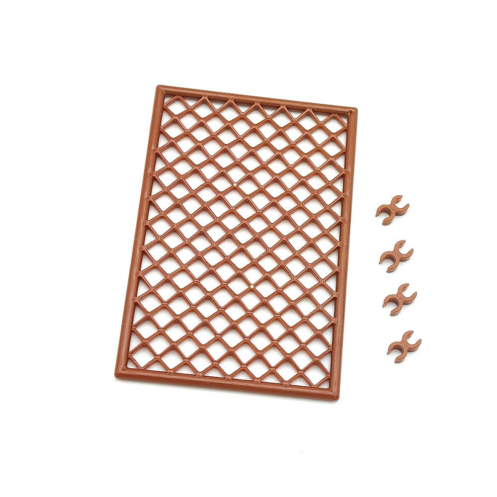 Fence Figurine Military Diy Iron Mesh Fence Scene Decoration Compatible Small Particle Building Block Garage Toy