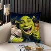 Funny Cartoon S-Shreks Pillow Case Home Dorm Chair Back Short Plush Double-Sided Printing Office Nap Time Cushion Cover