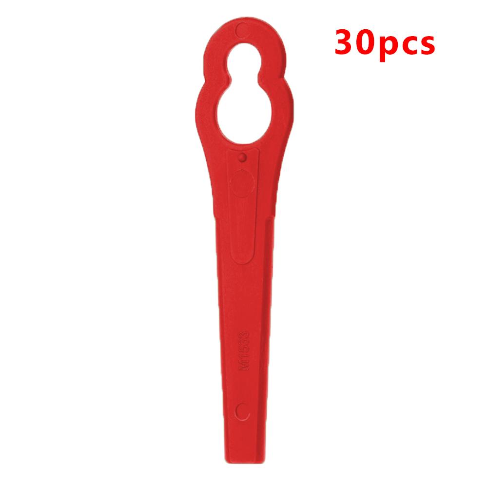 

30 шт. пластиковых лезвий для триммера для травы, практичных для Ferrex Aldi FAR 20-1 97699 для домашнего сада, двора, инструментов, принадлежностей красный