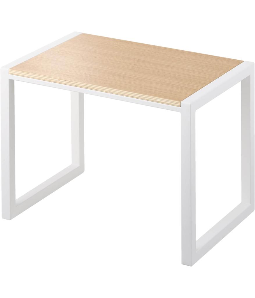 Yamazaki (Yamazaki) [Complete Product] Step Stool H30 White W40 X D28 X H30.1cm Tower Step High Type No Assembly Required 10123