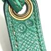 HERMES vintage logo Pochette bag mini bag Shoulder Bag Leather Green