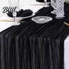 Tulle Table Runner Decor Rustic Tablecloth for Gauze Fabric Wrinkle Boho Wedding Party Delicate Elegant