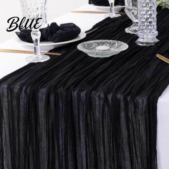Tulle Table Runner Decor Rustic Tablecloth for Gauze Fabric Wrinkle Boho Wedding Party Delicate Elegant