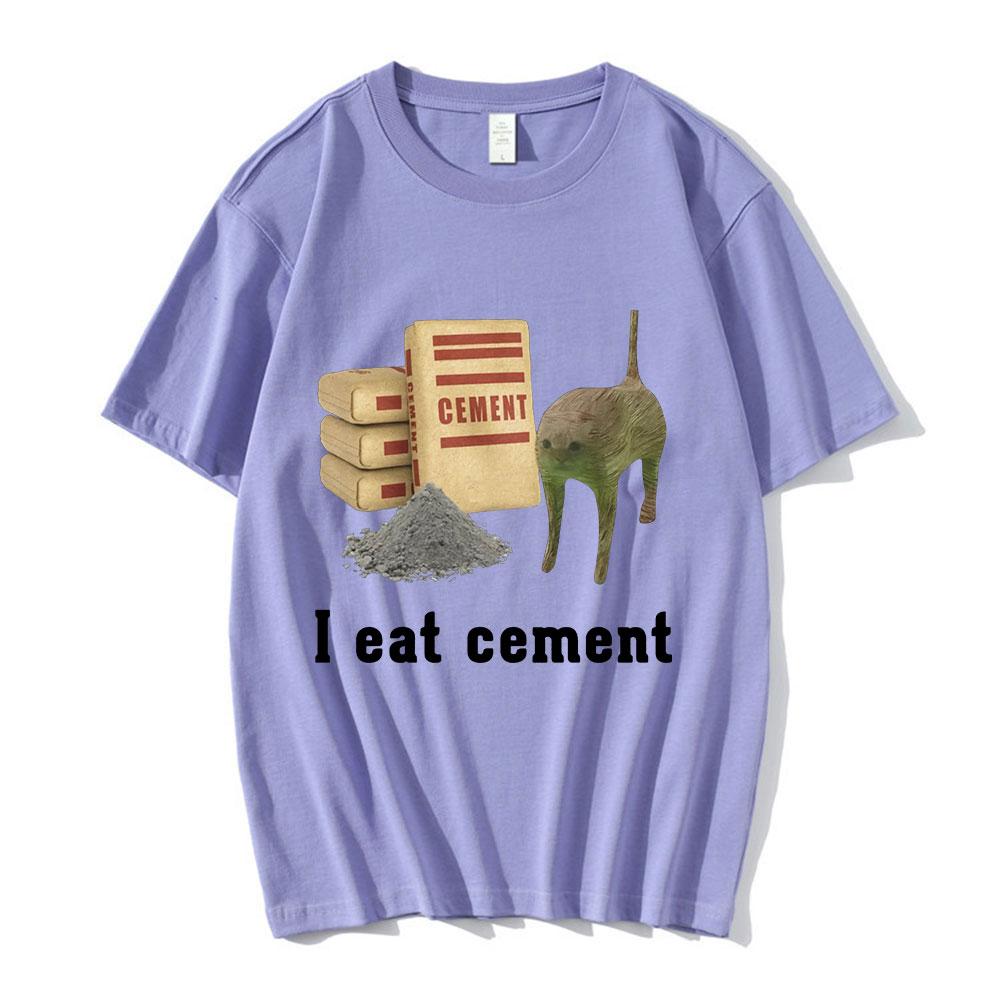 

I Eat CeUnisext Cat Funny Meme T Shirt Unisex Women Clothing Fashion Vintage Short Sleeve T Shirts High Quality Cotton Loose Tshirts 4XL
