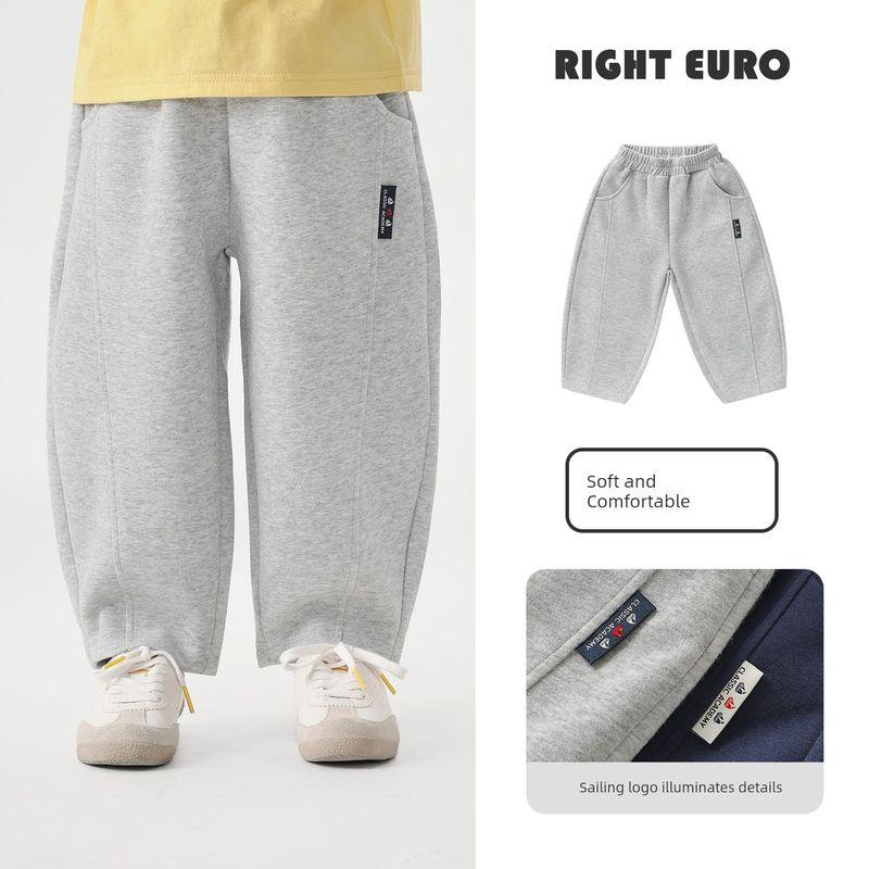 Right European Boys Pants Children s Spring and Autumn Sports Style Long Pants 2026 New Children s Clothing Baby Navy Blue Straight Pants
