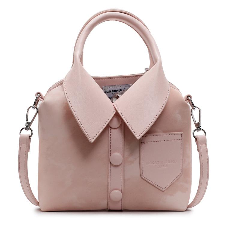 Personalized creative shirt small bag 2025 new Korean version fashion design handbag women's versatile messenger bag pu