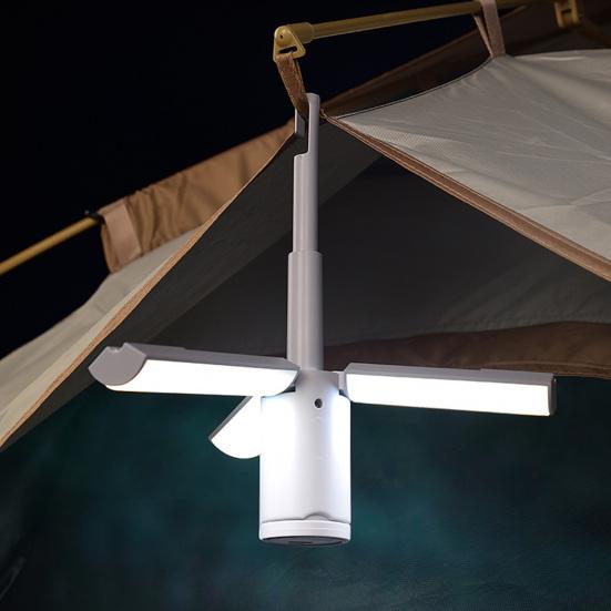 Folding Camping Light 3 Modes Brightness Adjustable Waterproof USB Rechargeable Super Bright Outdoor Hiking Tent Hanging Lamp Emergency Lantern