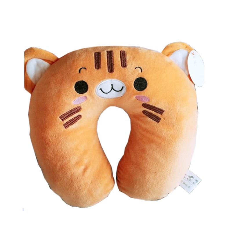 Creative PP Cotton Cartoon U-Shaped Neck Pillow - Cute Expression for Travel