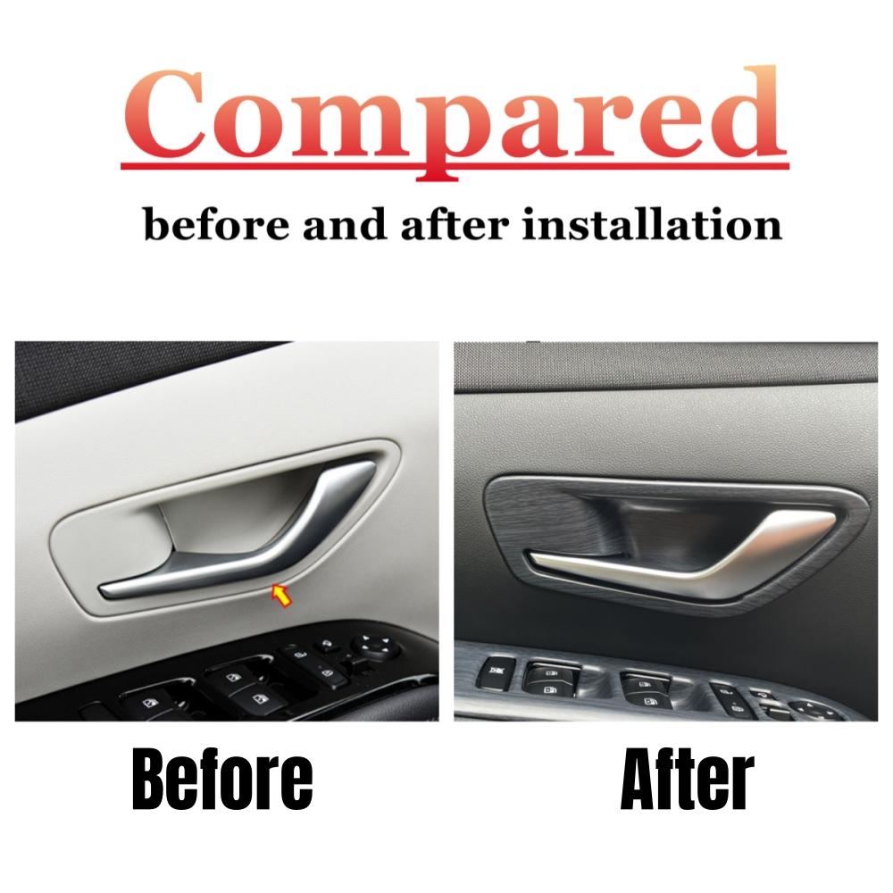 For Hyundai Tucson NX4 2021 2022 2023 ABS Wood grain Car inner door Bowl protector frame Cover Sticker Trim Styling Accessories