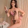 Sexy Underwear Dirty Rabbit Cute Plush Ono Leopard Onesie Pink Leopard Print Cosplay Passion Woman