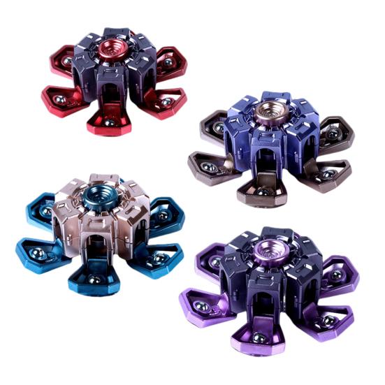 Fidget Spinner Toy Stress Anxiety Relief Teens Adults Extendable Armor Fingertip Gyroscope Portable Travel Sensory Spinning Toy