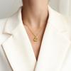 Brand-Approved Water Drop Irregular Clavicle Necklace, French Design, Titanium Steel, Colorfast P1012